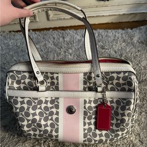 Coach Multicolor Signature Coated Canvas Satchel